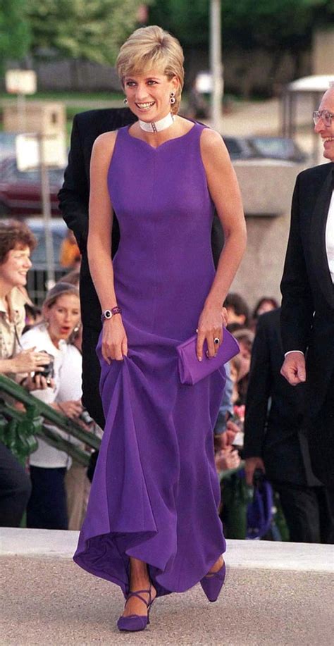 princess diana wearing versace|diana purple Versace suit.